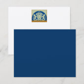 海軍ライオンのバーの（ユダヤ教の）バル・ミツバーRSVPカード 出欠カード (正面/裏面)