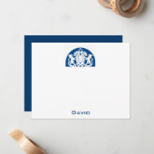 海軍ライオンのバー（ユダヤ教の）バル・ミツバーは感謝していしています ノートカード (正面/裏面インサイチュ)