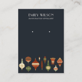 海軍レトロクリスマス飾りスタッドイヤリングディスプレイ 名刺