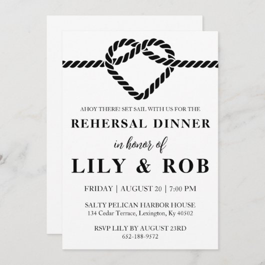 海軍ロープリハ航海のーサルディナー招待状 招待状 (正面/裏面)