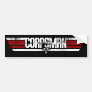 海軍上DOC Corpsmanのデカール バンパーステッカー
