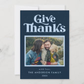 海軍与え感謝していレトロ感謝祭の写真 シーズンカード (正面)