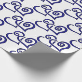 海軍二重ハート ラッピングペーパー (角)