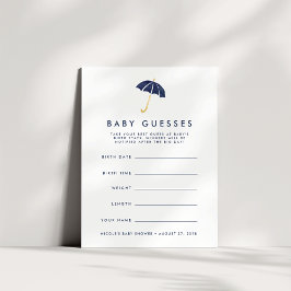 海軍傘赤ちゃんシャワー推理ゲーム 招待状