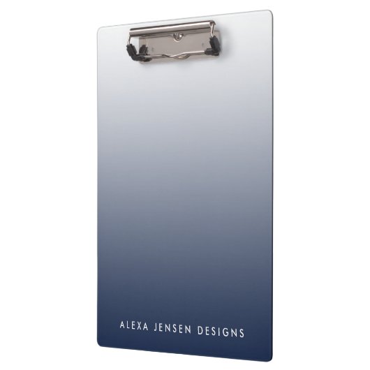 海軍勾配グラデーションパーソナライズされた クリップボード (左)