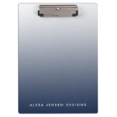 海軍勾配グラデーションパーソナライズされた クリップボード (正面)