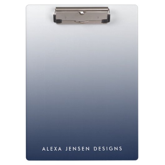 海軍勾配グラデーションパーソナライズされた クリップボード (正面)