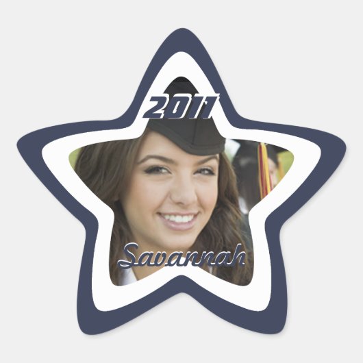 海軍卒業式またはSweet sixteen写真シール 星シール (正面)