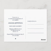 海軍卒業 | スクリプモダントシンプル写真 ポストカード (裏面)