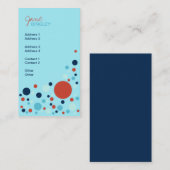 海軍及びオレンジレトロの点 名刺 (正面/裏面)