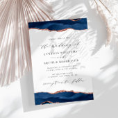 海軍及びバラ金ゴールドアガート結婚式招待状 招待状