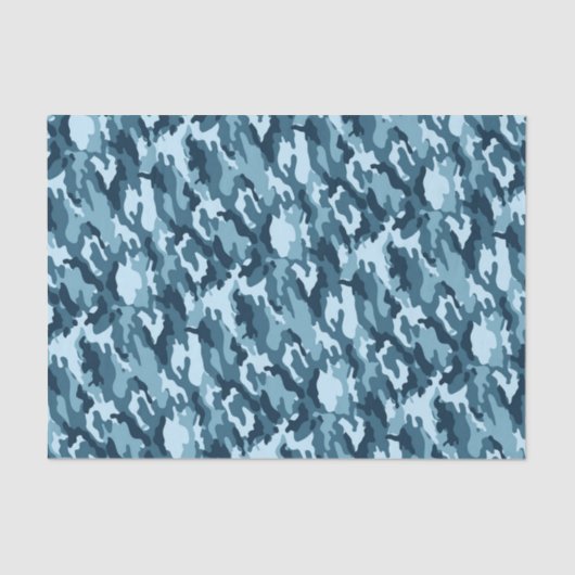 海軍及び淡いブルーのカムフラージュパターン 薄葉紙 (正面)