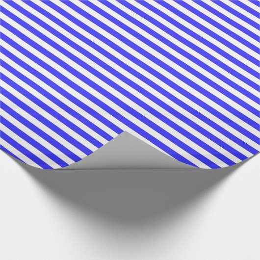 海軍及び白のストライプの光沢のある包装紙 ラッピングペーパー (角)