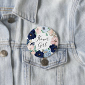 海軍及び赤面の花のフラワー・ガール 缶バッジ (インサイチュ)