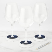 海軍及び銀大切灰石 ワイングラスタグ (セット)