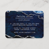 海軍及び銀瑪瑙大切石ビジネスカード 名刺 (裏面)