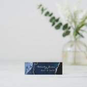 海軍及び銀瑪瑙大切石 スキニー名刺 (スタンド正面)