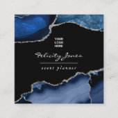 海軍及び銀瑪瑙大切石 スクエア名刺 (正面)