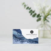 海軍及び銀瑪瑙大切石 名刺 (スタンド正面)