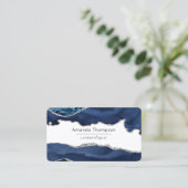 海軍及び銀瑪瑙大切石 名刺 (スタンド正面)