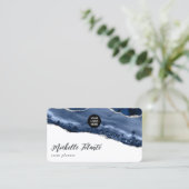 海軍及び銀瑪瑙大切石 名刺 (スタンド正面)