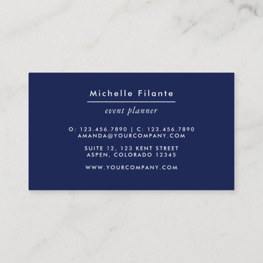 海軍及び銀瑪瑙 名刺 (裏面)