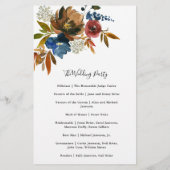 海軍及び錆水色フローラ紙プログラム チラシ (裏面)