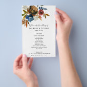 海軍及び錆水色フローラ紙プログラム チラシ (ハンドル)