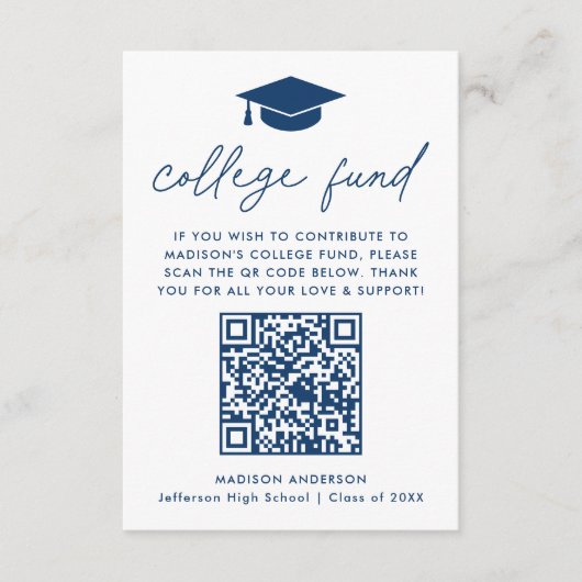 海軍台本モダン卒業大学基金 エンクロージャーカード (正面)