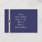 海軍名刺のタンのエレガントなレース 名刺 (裏面)