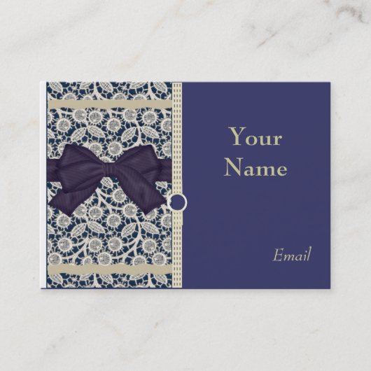 海軍名刺のタンのエレガントなレース 名刺 (正面)