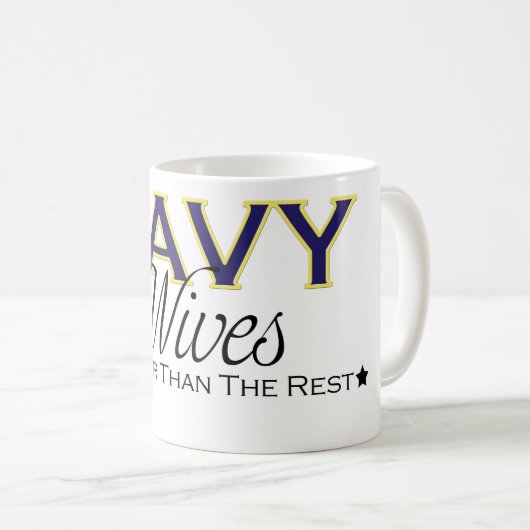 海軍妻のマグ コーヒーマグカップ (正面右)