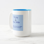 海軍妻コーヒーマグ ツートーンマグカップ (正面左)