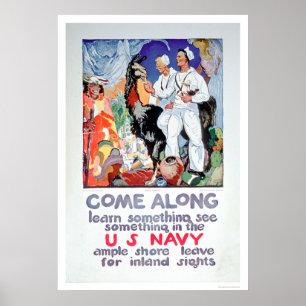 海軍学で何かを見る(US02315) ポスター