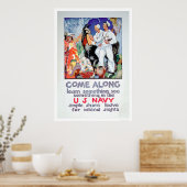 海軍学で何かを見る(US02315) ポスター (キッチン)