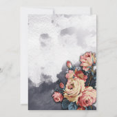 海軍幾何学水彩卒業パーティー 招待状 (裏面)