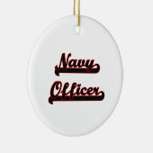 海軍役人のクラシックな仕事デザイン セラミックオーナメント (右)