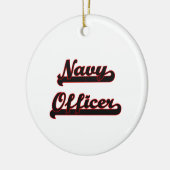 海軍役人のクラシックな仕事デザイン セラミックオーナメント (左)
