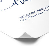 海軍書エレガント道の署名ドリンク看板 ポスター (角)