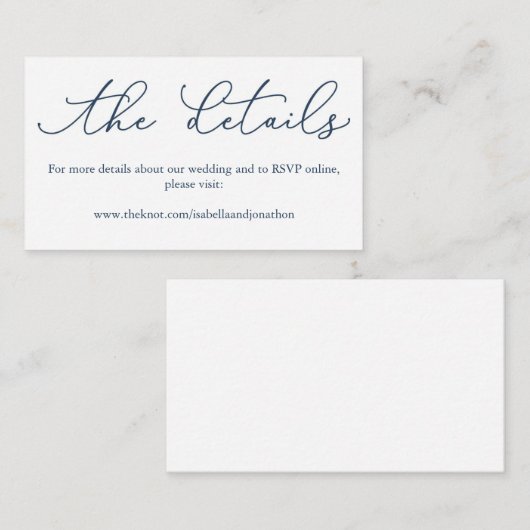 海軍書道の結婚Webサイトのエンクロージャカード エンクロージャーカード (正面/裏面)