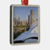 海軍桟橋および都心のシカゴ メタルオーナメント (右)