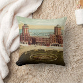 海軍桟橋のシカゴの20年代の水彩画の芸術の風が強い都市 クッション (ブランケット)