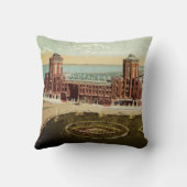 海軍桟橋のシカゴの20年代の水彩画の芸術の風が強い都市 クッション (裏面)