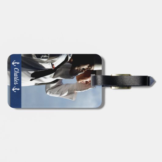 海軍水兵パーソナライズされた隊 ラゲッジタグ (裏面横)