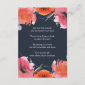 海軍水彩画のベビーシャワーの本の要求 エンクロージャーカード (正面)