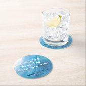 海軍水色が飲み物にならない私は踊り ラウンドペーパーコースター (インサイチュ)