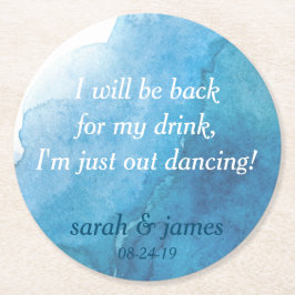 海軍水色が飲み物にならない私は踊り ラウンドペーパーコースター