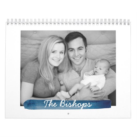 海軍水色ストライプ写真カレンダー カレンダー (カバー)