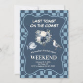海軍沿岸フローラ市松模様に海バチェロレッテ 招待状 (正面)