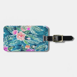 海軍熱帯楽園の花柄 ラゲッジタグ